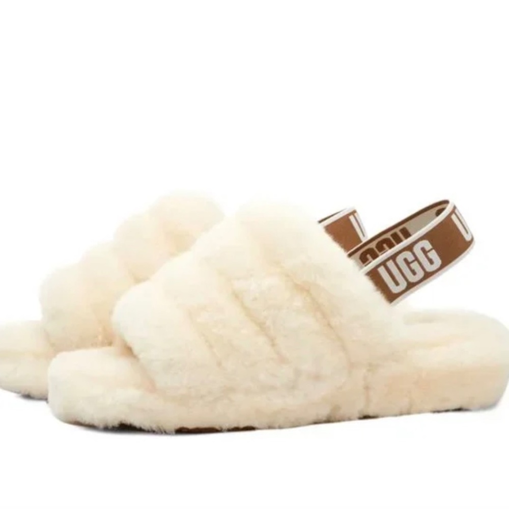 UGG Women's Fluff Yeah Slippers Cream - NEW IN BOX - Size 6